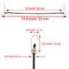 PDETVEO 12 Inch Mini Bungee Cords with Hooks, Black Elastic
