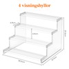 Lifewit 4-Tier Clear Display Stand, Plastic Organiser for Figures, Cupcakes,