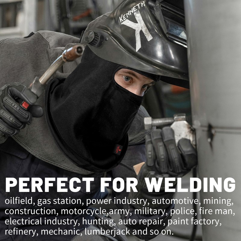 LANLFY FR Balaclava Welding Hood 100% Cotton Full Face Cover