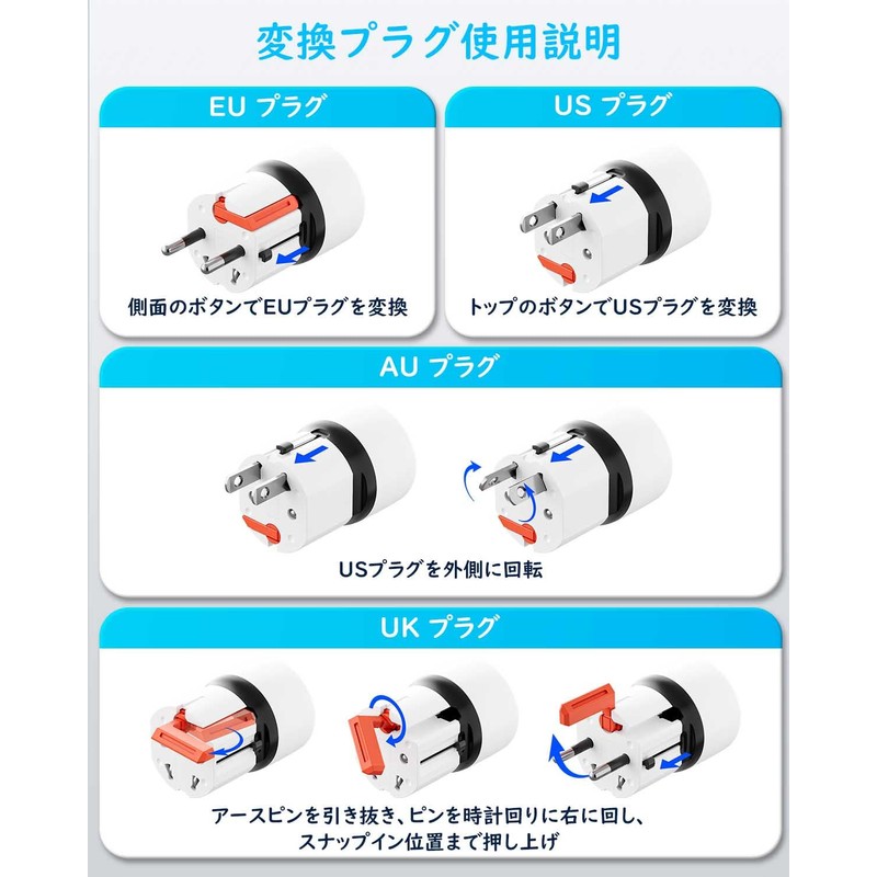 decqle Z14 Universal Conversion Plug, Multi-Conversion Plug