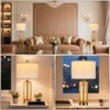 Table Lamps Set of 2 with Touch Control, 3-Way Dimmable