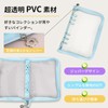 Pokumil A6 Binder, Glitter Loose Leaf Notebook, Transparent Card Book,