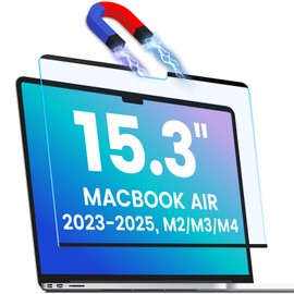 F FORITO Magnetic Anti Blue Light Screen Protector Compatible with MacBook Air 15.3 inch (2023-2025, M2, M3, M4), Bubble-Free Install, Removable & Reusable Anti Glare Matte Laptop Screen Shield