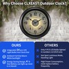CLXEAST Illuminated Indoor Outdoor Clocks Waterproof 18 inch with Smart