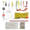 Fish Rig Travel Fishing Tackle Box + Tackle. 30 Essential