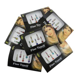Banithani 6 Pcs Assorted Different Multicolour Bindi Full Packets New Tattoos Sticker Tikka