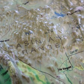 3D United States Classic Raised Relief Map | Topographic USA Wall Map | 36" x 24" | Contiguous 48 States | Vacuum-Formed Rigid Vinyl | Hubbard Scientific US Classic