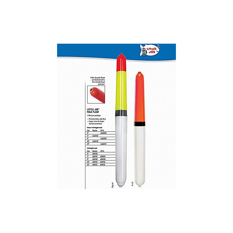 Little Joe Pole Floats - Yellow/Red/White - 9 in -