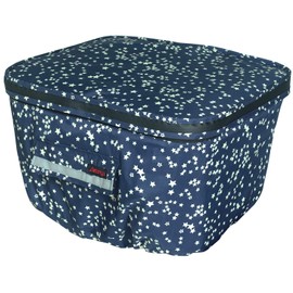 AETONYX MY-165 2 Tier Front Basket Cover, Waterproof Fabric, Water Stopping Zipper, Front and Close Back, Large Capacity, Bicycle, Rain, Commuting, Front Basket Cover, Navy x Star, One Size