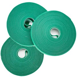 plantactic Garden Tie Green Tape, Plant Supports, Gentle On Plants (32.8ft × 0.6 inch, 3 Rolls, Green)