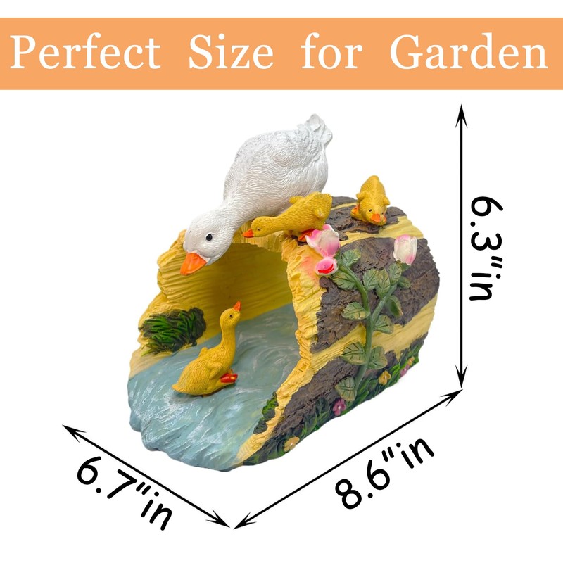 Euiroet Eco-Friendly Duck Statue - Outdoor Decor Sculpture, Garden Animal