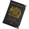 ORCHIDS British Passport Wallet PU Leather Passport Holder Cover for
