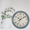 Presentime & Co Vintage Farmhouse Wall Clock, Aged Teal Finish,