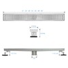 SaniteModar Linear Shower Drain 60-inch with Removable Square Hole Panel