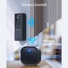 Drahtlose Türklingelkamera, 5G WLAN, 2-Wege-, Nachtsicht, Lange Akkulaufzeit, PIR-Erkennung, HD-Kamera
