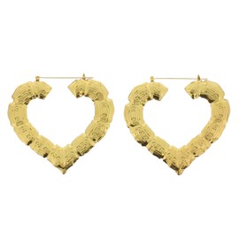 Zac's Alter Ego Bamboo Style Gold & Silver Patterned Earrings