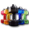 75 Oz (2.2 L) Dumbbell Shaped Water Bottle | Big Capacity | BPA Free | Flip Top Leak Proof lid | 6 Colors (Black)
