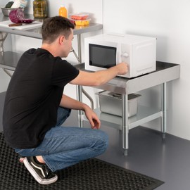 HARDURA Stainless Steel Equipment Work Stand 30”L X 24”W X 24” H Prep Table with Under Shelf Adjustable Bullet Feet for Commercial & Workplace, Home, Hotel, Garage