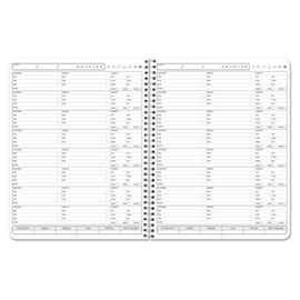 BookFactory Daily Sales Detail Log Book/Order Log Book/Daily Customer Sales Detail Register/Tracker/Transaction Logbook/Notebook Wire-O, 100 Pages, 8.5''x11'' (BUS-100-7CW-PP-(SalesDetail)-BX)