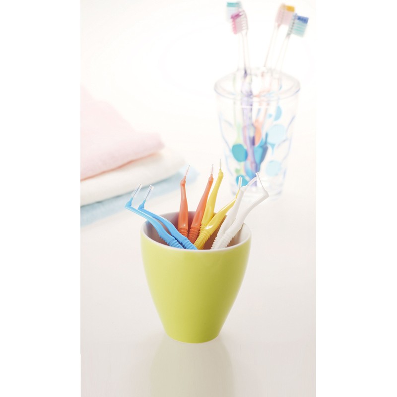 Dental Pro Interdental Brush, L-Shaped, Ultra Fine Type, Yellow, Size