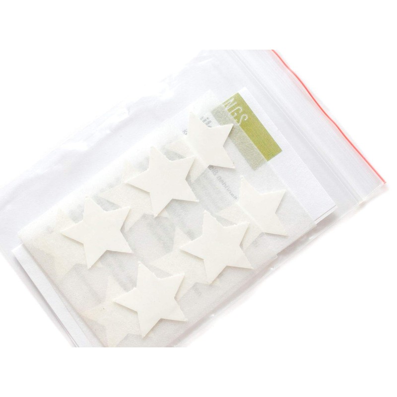Miniblings 10 Iron-On Transfers Star 25 mm Flock Stars Colours