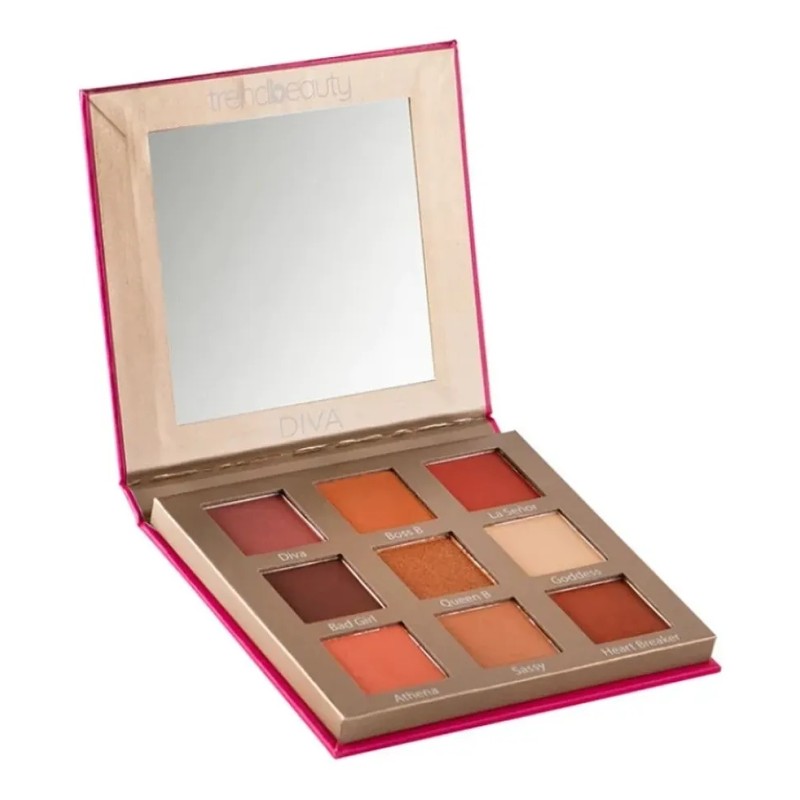 Paleta De Sombras Mod.boss Babe Diva Marca Trendbeauty® Cálidos