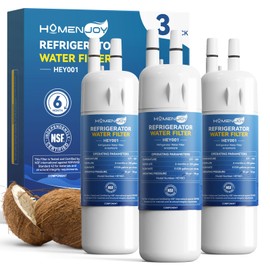 Homenjoy 2nd Generation Water Filter Replacement Compatible with W10295370A, Whirlpool EDR1RXD1, Everydrop Filter 1, EDR1RXD1B, WHR1RXD1, W10276924, W10291030, 9930 9930P 46-9930 46-9081 9081 P8RFWB2L (3 Pack)