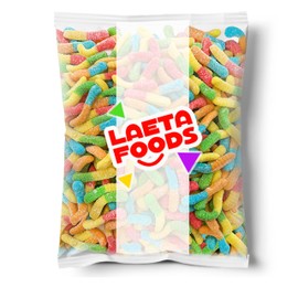 Sour Neon Gummy Worms | 1 Pound Bag | Assorted Fruit Flavors Candy