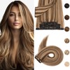 Silk-co Clip in Hair Extensions Real Human Hair Remy Double