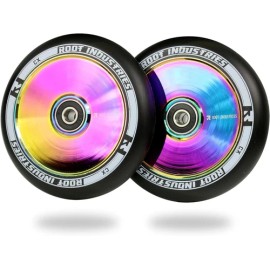 ROOT INDUSTRIES AIR Wheels 110mm - 120mm Pro Scooter Wheels Pair - Fits Most Setups - 24mm x... - Black/Black, Size