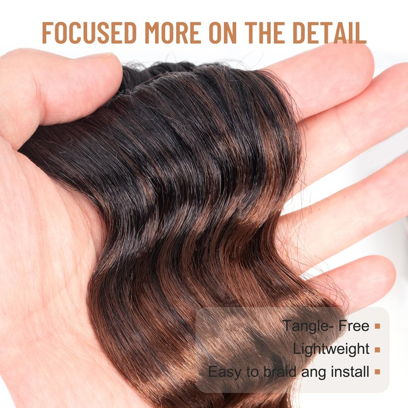 ToyoTree Ocean Wave Crochet Hair - 9 Inch 8 Packs