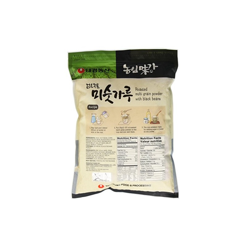 Otaste Korean Traditional Misugaru Roasted Grain Powder with Blackbean, 1.98