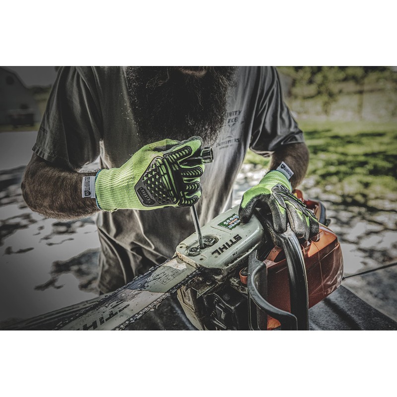 Gorilla Grip Max RhinoFlex High Vis Work Gloves With Impact