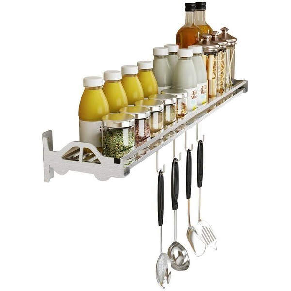 junyuan Wall Mount Spice Rack Organizer for Cabinet, Spice Rack
