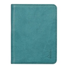 Rhodia Rhodiarama 211004C Folder for Notebooks or Notebooks N°11, for DIN A7 (7.4 x 10.5 cm) 9.5 x 12.5 cm, Elegant and Practical, Peacock Green, Pack of 1