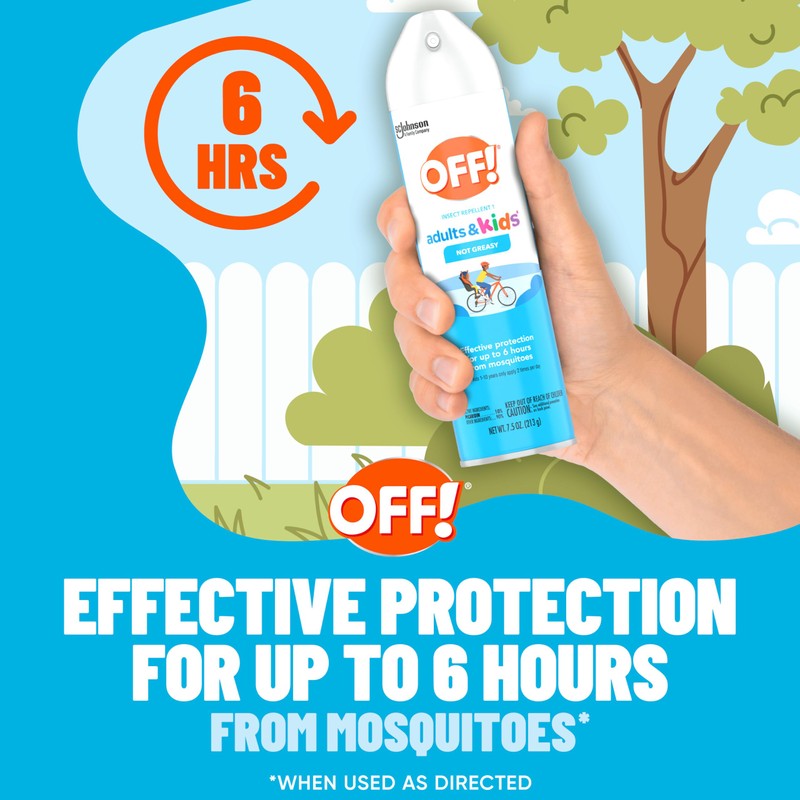 OFF! Insect Repellent Aerosol for Adults & Kids, Fragrance-Free Bug