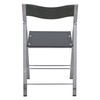 LeisureMod Menno Modern Transparent Acrylic Folding Chair, Black