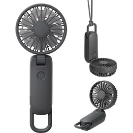 【Exclusivo de Amazon.com】Ventilador de mano Rhythm (RHYTHM) 2026 gran flujo de aire silencioso 3 WAY (mano para el cuello y escritorio) fabricante doméstico 5 niveles de flujo de aire compatible con