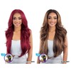Shake-N-Go Snatched Glueless Lace Synthetic Wig - Odelia (BURG)