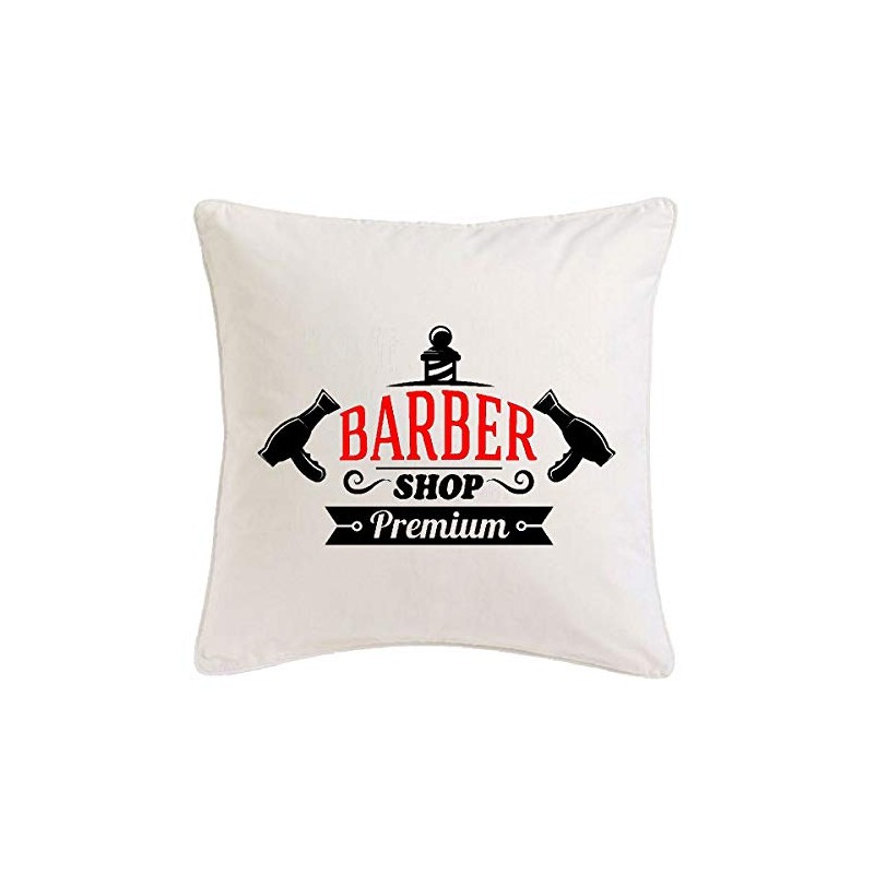 Barber – Zierkissenbezug 40x40 cm Baumwolle – Shop Friseur Friseuse