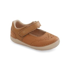 Stride Rite Baby SM Faye Mary Jane Flat, Honey Tan, 4 US Unisex Infant