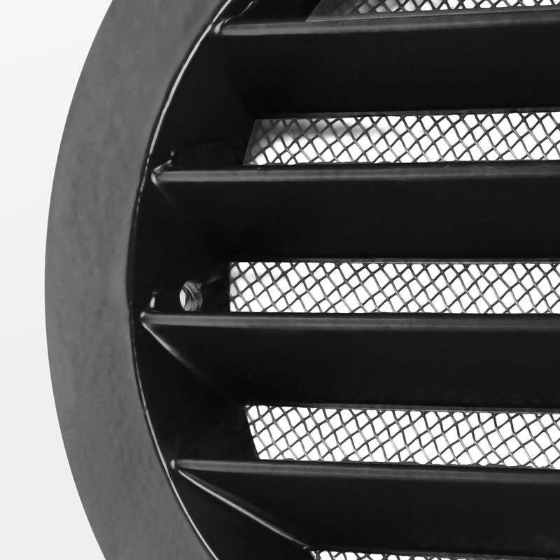 calimaero® WSGB Soffit Vents 4 inch Black Round Grille Vent