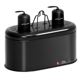 REPTI ZOO Dual Reptile Light Fixture for Reptile Dome UVB Lamp Fixture Dual Reptile Reflector Dome Lamp Cap Combo Integration Design Heat Lighting