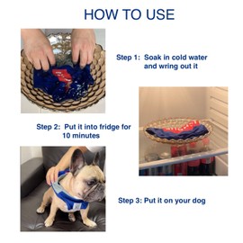 iChoue French Bulldog Summer Cooling Shirt for Dogs UV Sun Protection Vest Sleeveless Stretchy Tank Top English Pug Grey Red - Large