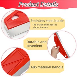 Paint Trim Guard, 12inch Paint Shield Wallpaper Scraper Skirting Board Painting Guard Stainless Steel Paint Edging Tool Multi-Purpose Paint Shield for Repairing Wallpaper Precision Smearing Repairing