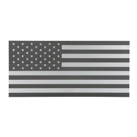 Wrangler Grill Insert Flag Mesh Grille Insert Bug Screen Deflector for 2007-2018 Jeep Wrangler JK & JKU Unlimited - Black & White