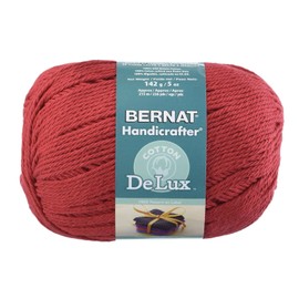 Bernat Handicrafter Delux Cotton Poppy Red Knitting & Crochet Yarn