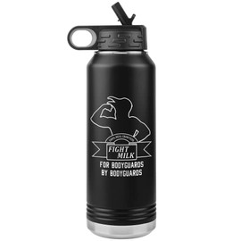 Absurd Ink Fight Milk 32oz Water Bottle (Black)