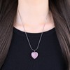 COAI Heart Rose Quartz, Love Fulfillment Necklace, Women's, rose quartz,