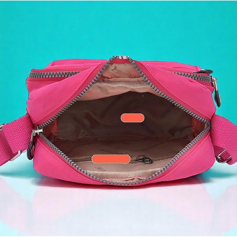 GFM® Womens Nylon Waterproof Cross Body Shoulder Bag - S1-LightBrown